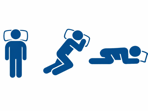 Derila Ergo pillow sleeping positions icon for side back and stomach sleepers support