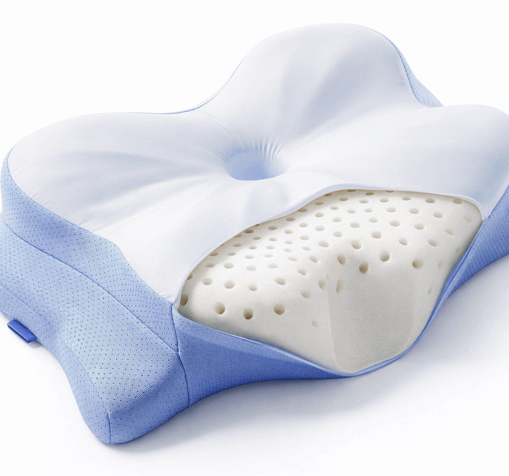 Derila Ergo pillow memory foam material breathable fabric and Ergonomics design technology